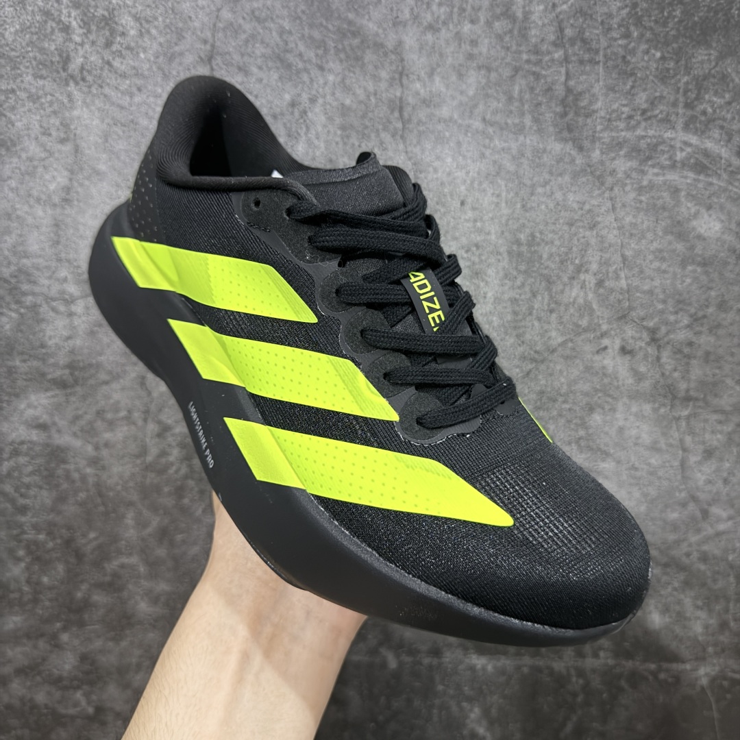 图片[3]-【HD版本】AD Adizero EVO SL 马拉松竞速专业跑鞋 JR5842 CELERMESH针织网面非常轻薄 纤维间的缝隙很大 可以保证跑步时的透气、排汗效果 鞋舌直接与两侧的内衬和鞋底连接在一起 在跑步过程中不会被鞋舌的左右移动所困扰 在标准鞋带孔的基础上再拓宽一组鞋带孔 适合不同脚型的需求 突破性 EnergyRods 技术，有助于跑者实现更好的成绩 中底独特的LIGHTSTRIKE PRO泡棉材质 微弹感觉在跑步过程中给予了良好的支撑体验 对于顶级精英和高水平进阶跑者来说 ADIOS PRO是一双值得信赖的竞速比赛用鞋 尺码：36 36.5 37.5 38 38.5 39 40 40.5 41 42 42.5 43 44 44.5 45-选品中心