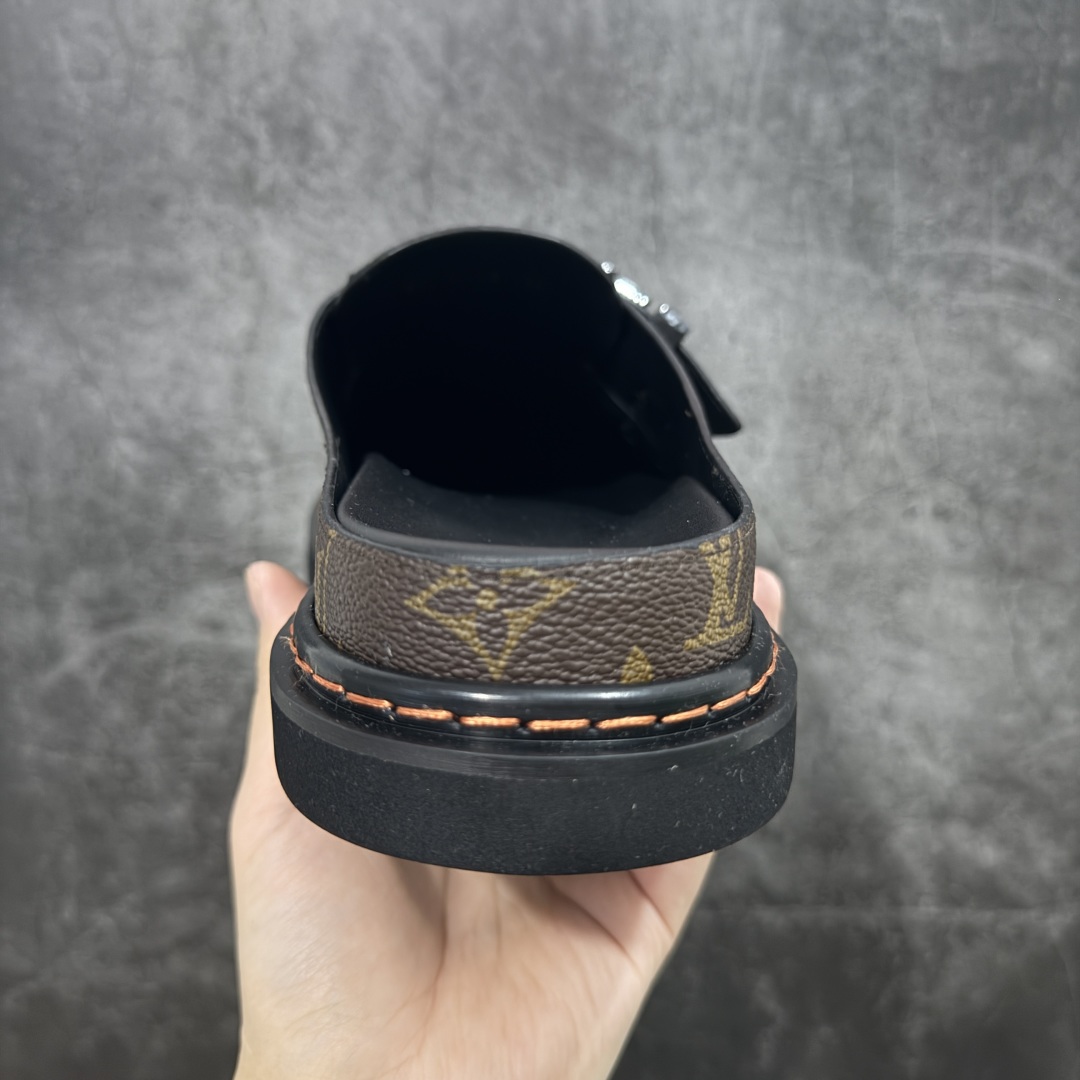佛山超A版 Louis Vuitton Easy LV皮革拼接博肯半包头拖鞋凉鞋