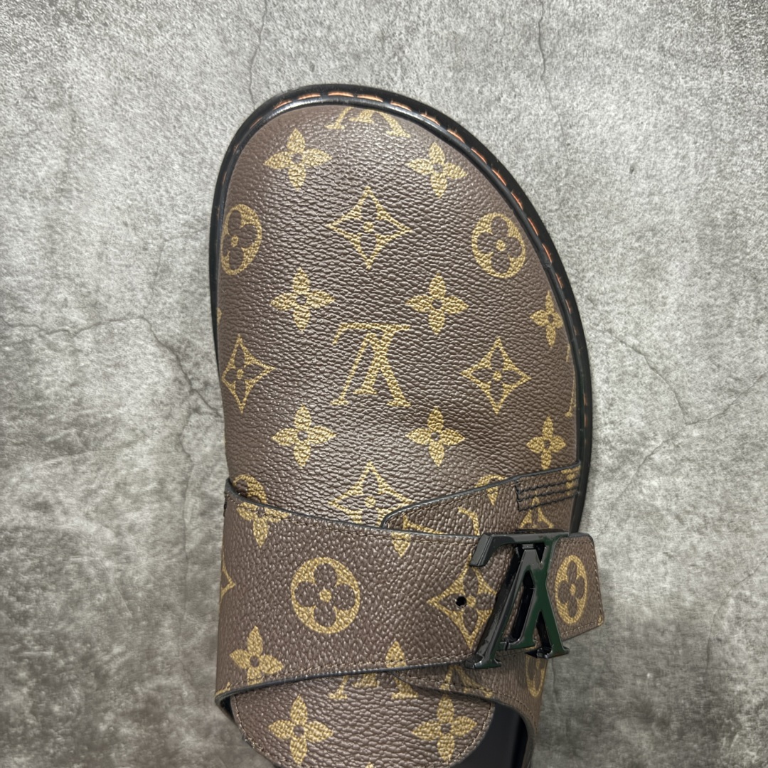 佛山超A版 Louis Vuitton Easy LV皮革拼接博肯半包头拖鞋凉鞋
