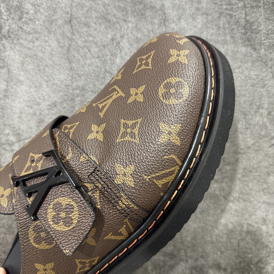 佛山超A版 Louis Vuitton Easy LV皮革拼接博肯半包头拖鞋凉鞋