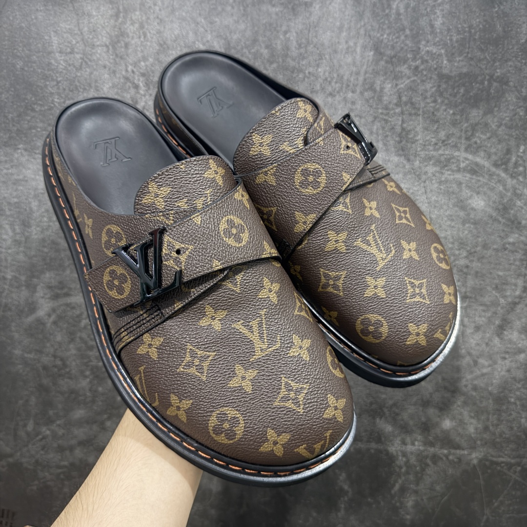 【佛山超A版】Louis Vuitton Easy LV皮革拼接博肯半包头拖鞋凉鞋全网首发 原版开发纳米级复刻独家私模大底内里采用全粒面头层牛皮原厂进口特A9级真正1:1老花鞋面(9级为最顶面料)印花对点对位定制电镀五金整体还原度95%以上经典老花永不过时!原版发售9800+ 尺码:383940414243444546-选品中心