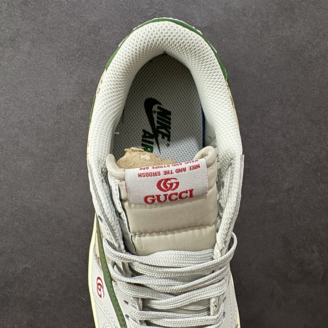 定制版 Travis Scott x Fragment Design x Air Jordan 1 Low OG SP AJ1 乔1 古驰联名 花纹绿棕 低帮文化休闲板鞋 DZ5899-001