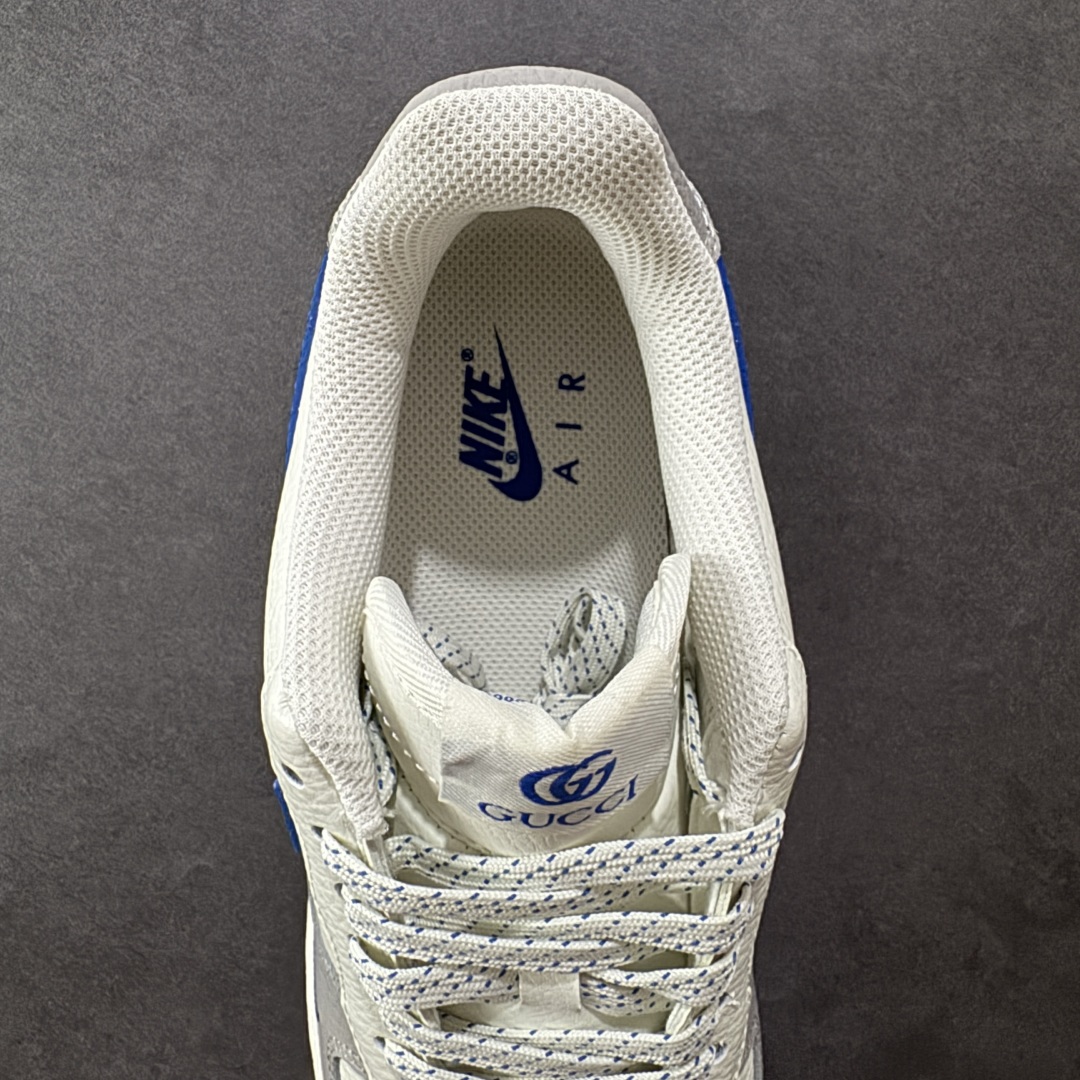 定制版 Gucci x Nike Air Force 1 Low 古驰古奇 x 耐克 空军一号 低帮 联名灰白蓝 休闲运动板鞋 KX2532-502