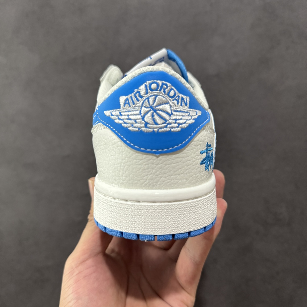 定制版 Travis Scott x Fragment Design x Air Jordan 1 Low OG SP AJ1 乔1 斯图西联名 冰山蓝 低帮文化休闲板鞋 DZ5899-007