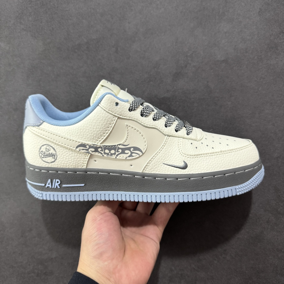 定制版 Stussy x Nike Air Force 1 Low 斯图西 x 耐克 空军一号 低帮 联名白灰蓝 QW5606-267