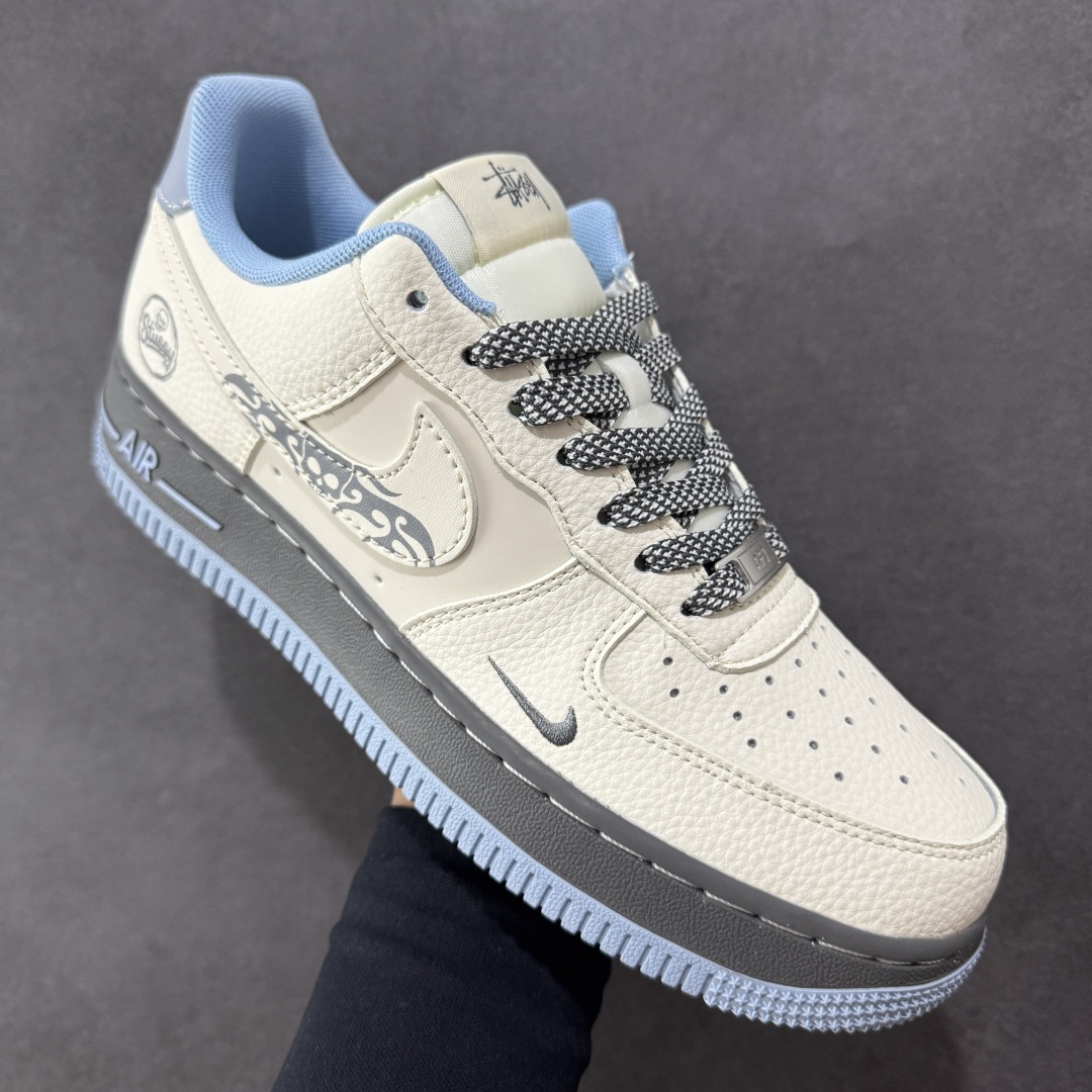 定制版 Stussy x Nike Air Force 1 Low 斯图西 x 耐克 空军一号 低帮 联名白灰蓝 QW5606-267