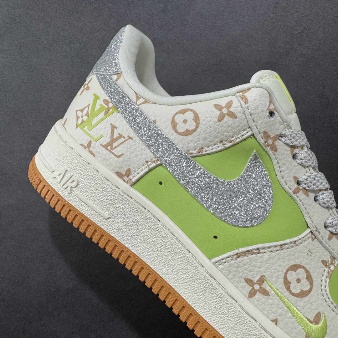 定制版 Nike Air Force 1'07 Low LV联名 苹果绿银勾 空军一号低帮休闲板鞋 DF0188-079