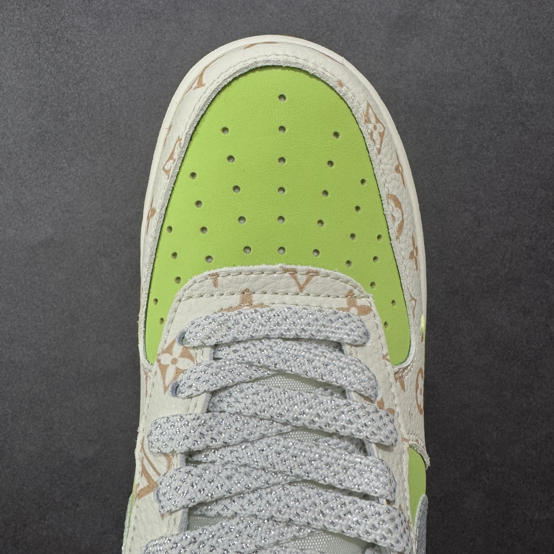定制版 Nike Air Force 1'07 Low LV联名 苹果绿银勾 空军一号低帮休闲板鞋 DF0188-079