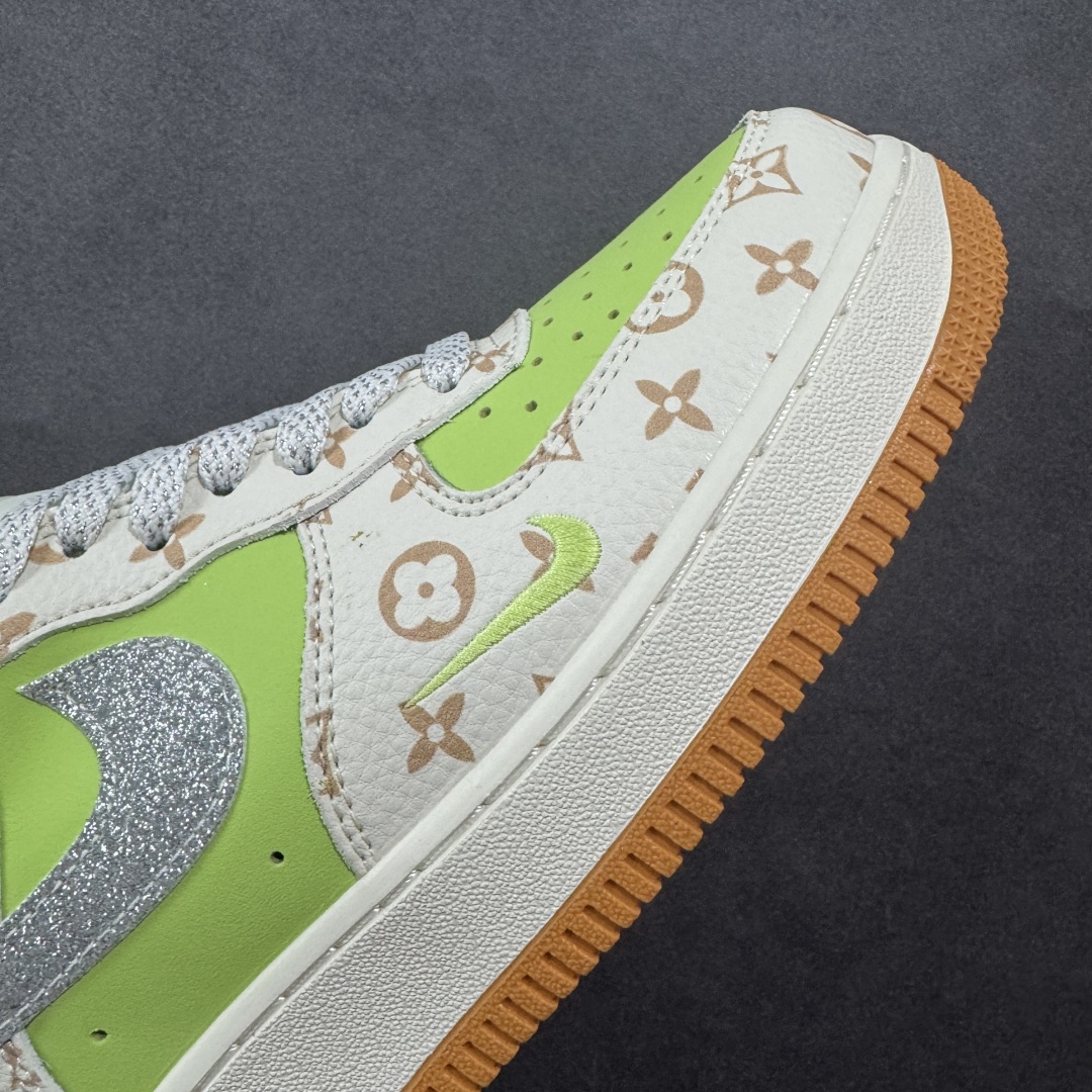 定制版 Nike Air Force 1'07 Low LV联名 苹果绿银勾 空军一号低帮休闲板鞋 DF0188-079