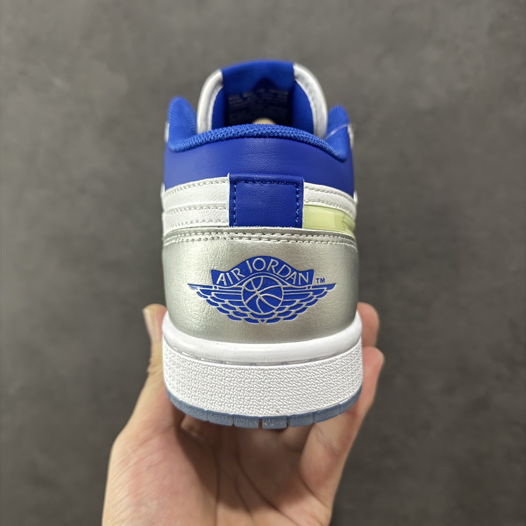 K版 Air Jordan AJ1 Low 低帮 白蓝水晶勾 HJ9955-100