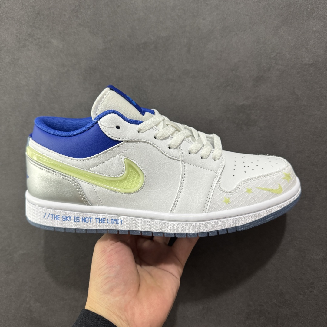 K版 Air Jordan AJ1 Low 低帮 白蓝水晶勾 HJ9955-100