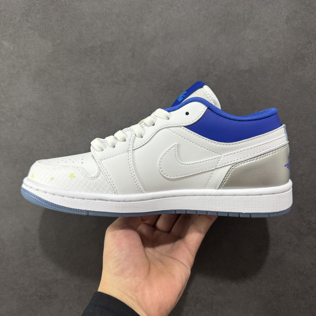 K版 Air Jordan AJ1 Low 低帮 白蓝水晶勾 HJ9955-100
