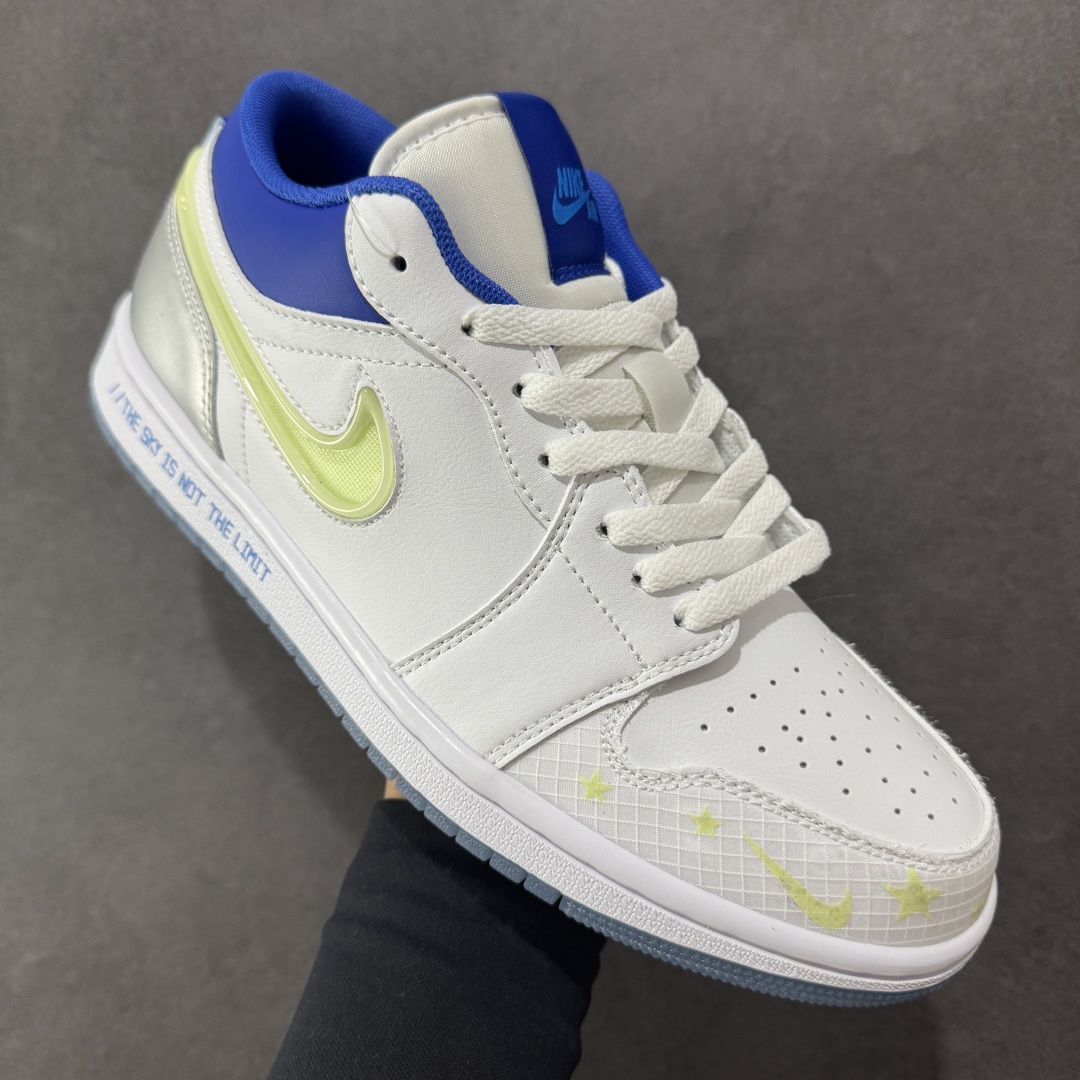 K版 Air Jordan AJ1 Low 低帮 白蓝水晶勾 HJ9955-100