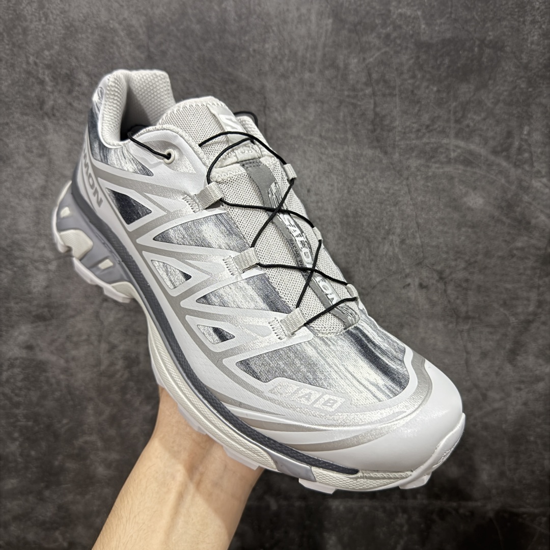  
【绿X版】 Salomon XT-6 Camo 白银灰色  萨洛蒙复古潮流户
外机能登山跑鞋
纯原外