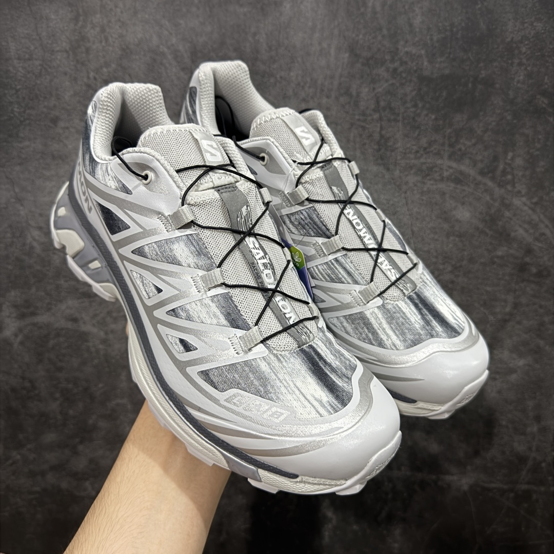  
【绿X版】 Salomon XT-6 Camo 白银灰色  萨洛蒙复古潮流户
外机能登山跑鞋
纯原外