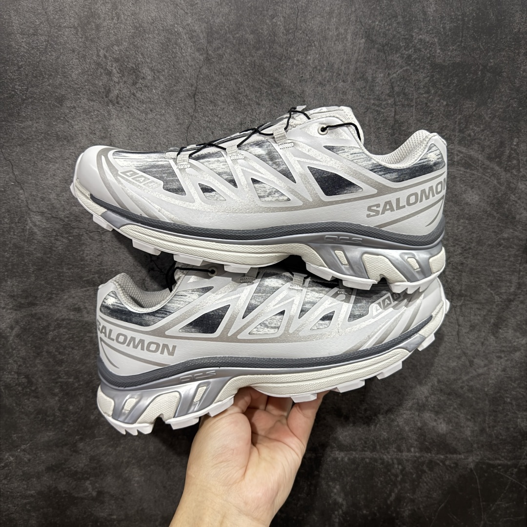  
【绿X版】 Salomon XT-6 Camo 白银灰色  萨洛蒙复古潮流户
外机能登山跑鞋
纯原外