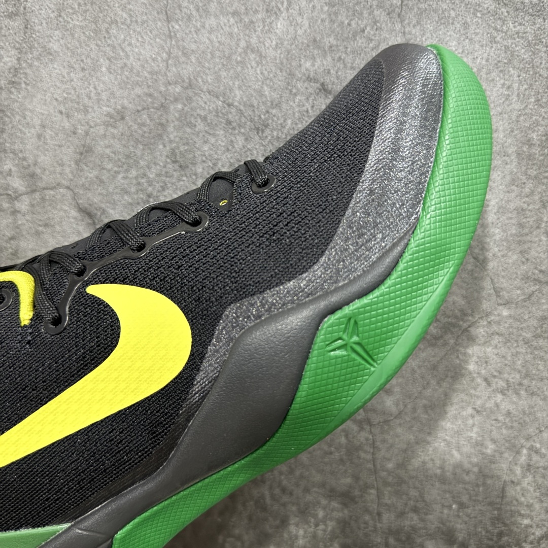  
【纯原】NK Zoom Kobe Ⅷ System 科比8代复刻实战运动低帮文化篮球鞋 俄勒冈黑绿鸭