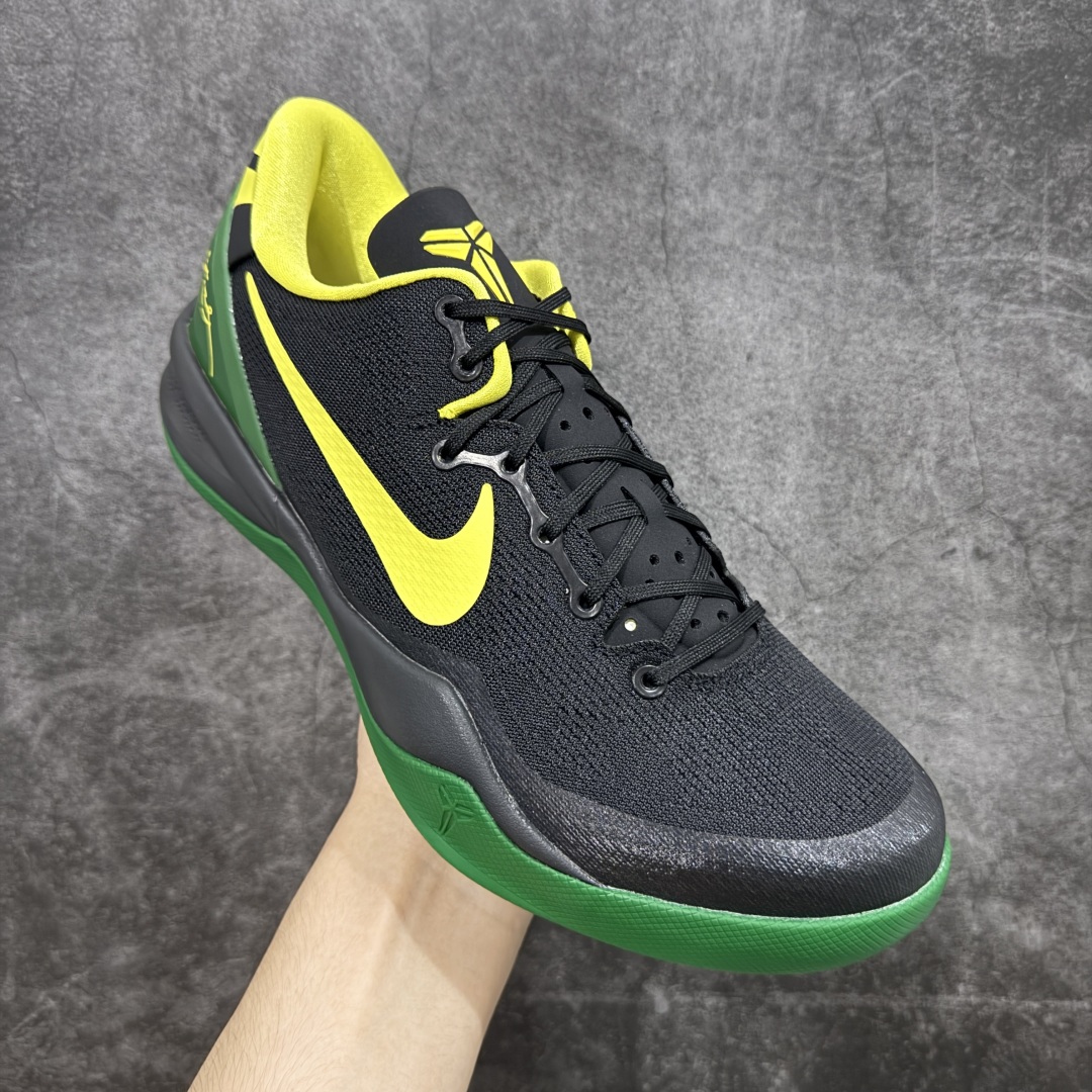  
【纯原】NK Zoom Kobe Ⅷ System 科比8代复刻实战运动低帮文化篮球鞋 俄勒冈黑绿鸭
