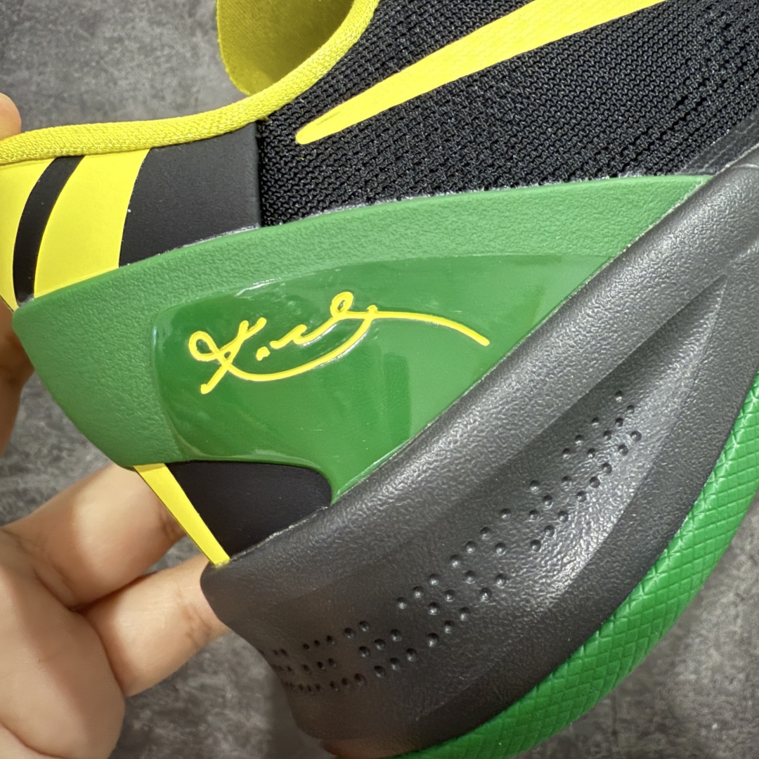  
【纯原】NK Zoom Kobe Ⅷ System 科比8代复刻实战运动低帮文化篮球鞋 俄勒冈黑绿鸭