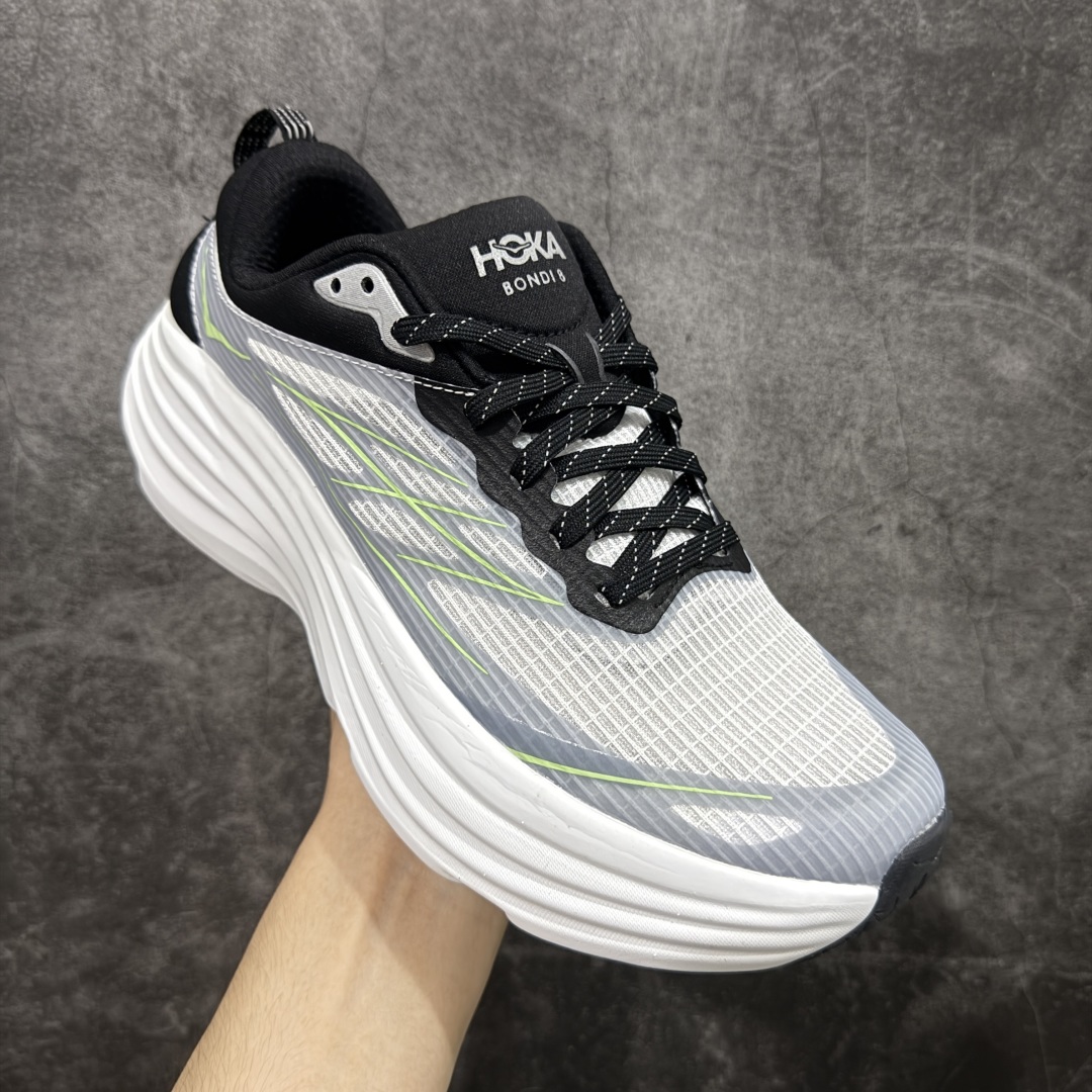  
【纯原H版】平台专供 Hoka Bondi 8 TS Caged 帮带8 网面透气跑步鞋  

全新