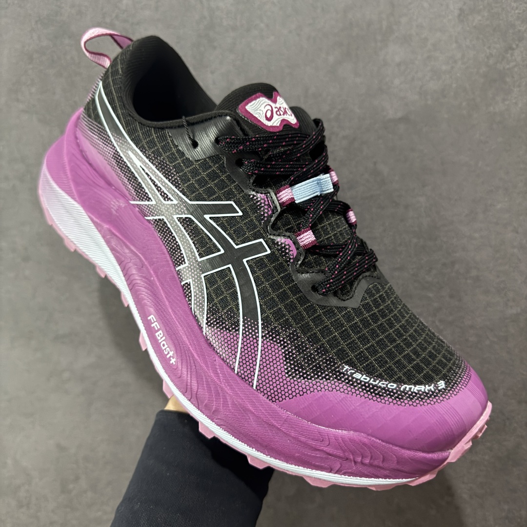 亚瑟士ASICS GEL-TRABUCO MAX 3 亚瑟士 网面透气 耐磨 越野跑步鞋 1012B606-001