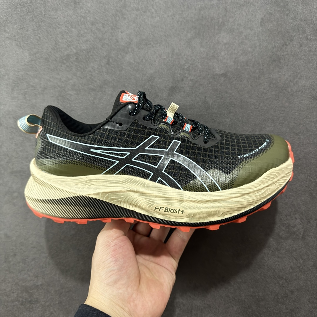 亚瑟士ASICS GEL-TRABUCO MAX 3 亚瑟士 网面透气 耐磨 越野跑步鞋 1011B800-002