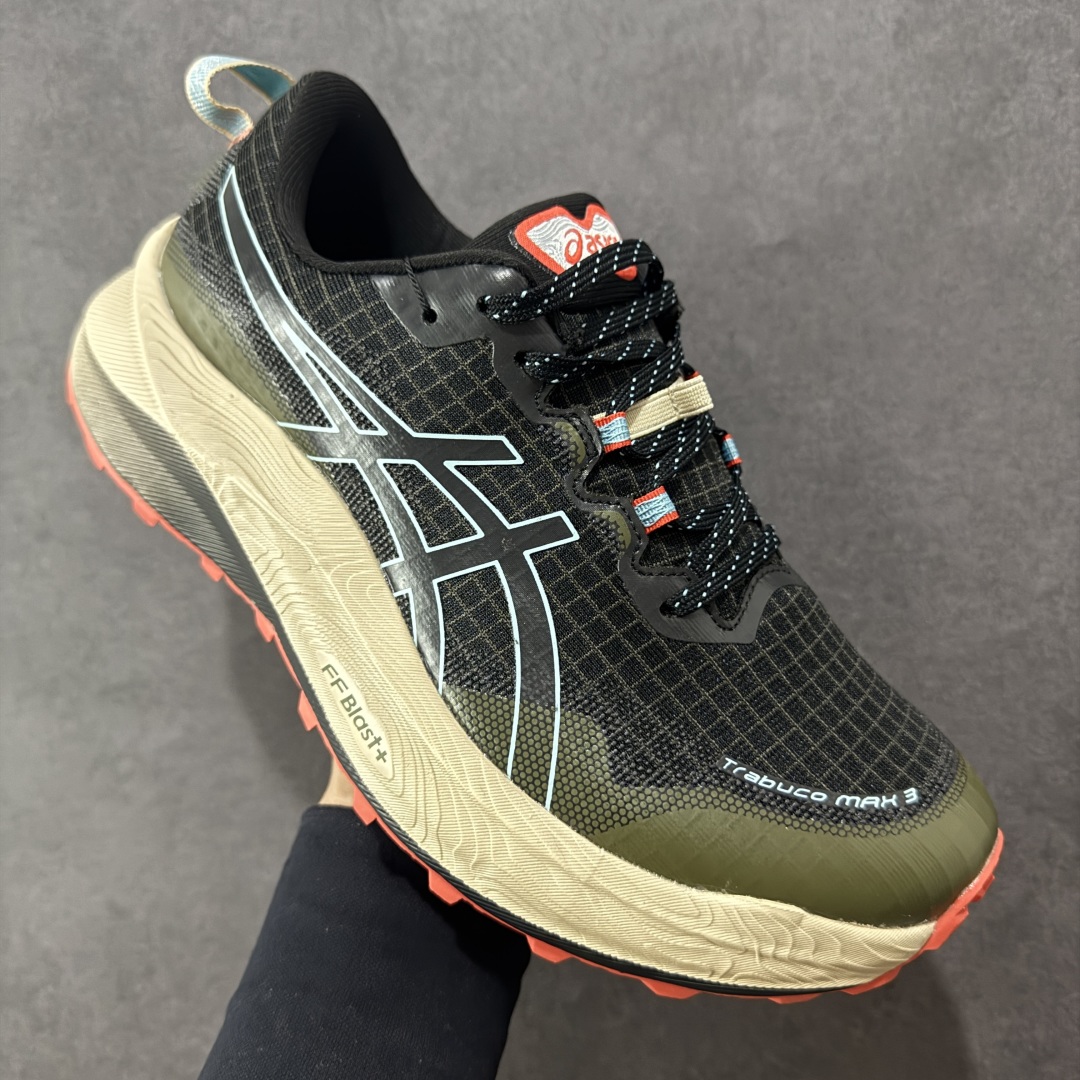 亚瑟士ASICS GEL-TRABUCO MAX 3 亚瑟士 网面透气 耐磨 越野跑步鞋 1011B800-002