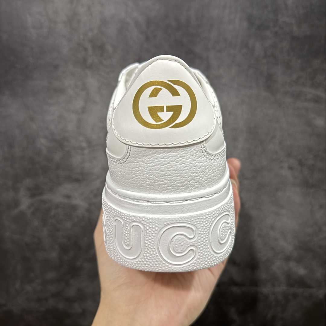HS顶级礼盒版 Gucci 2025全新升级版 GG情侣款厚底饼干鞋 小白鞋运动平板鞋