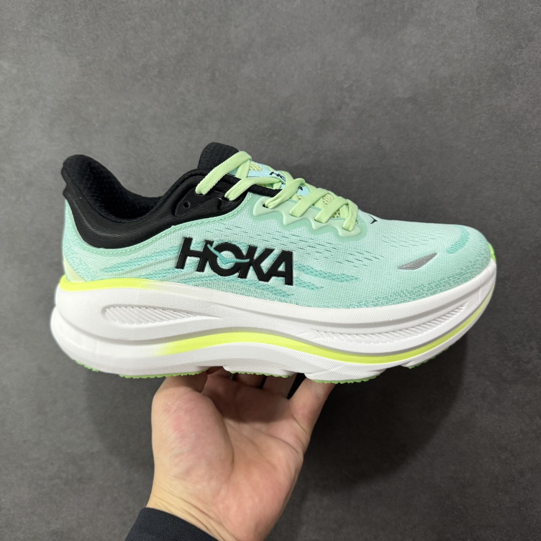  
【纯原版】HOKA ONE ONE Bondi 9 机能缓震跑鞋
#鞋面部分采用工程网眼面料，可以