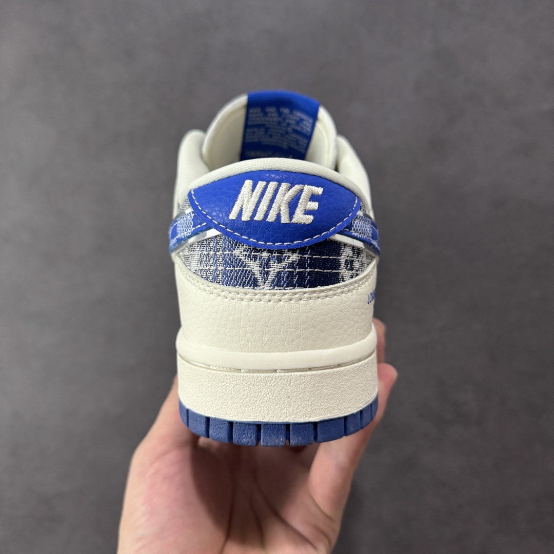  
【纯原】Nike SB Dunk Low “路易威登LV联名---米白蓝帆布印花” 高端定制 低帮休