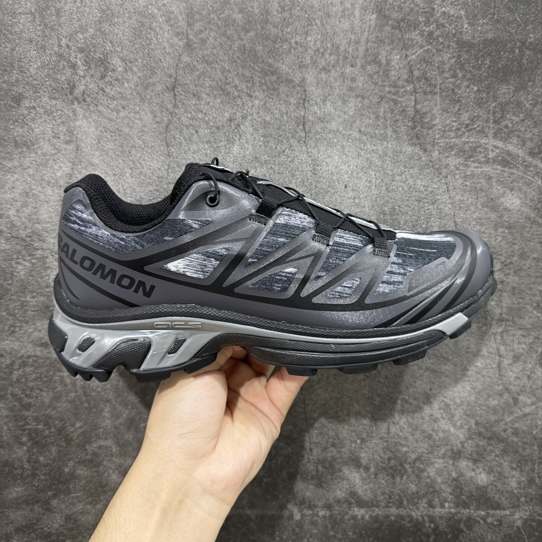  
【纯原】 Salomon XT-6 Camo 黑银灰色  萨洛蒙复古潮流户
外机能登山跑鞋 
纯原外