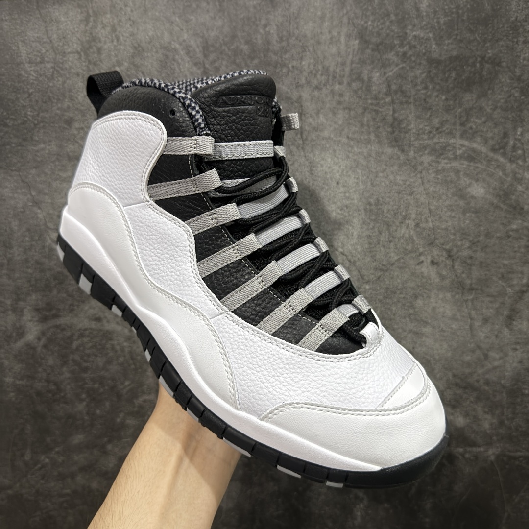  
【纯原】Air Jordan 10 OG“Steel”2025复刻 aj10黑白黑色 HJ6779-