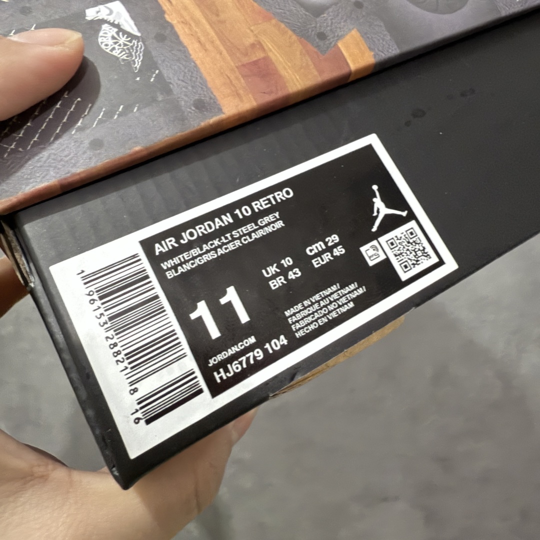  
【纯原】Air Jordan 10 OG“Steel”2025复刻 aj10黑白黑色 HJ6779-