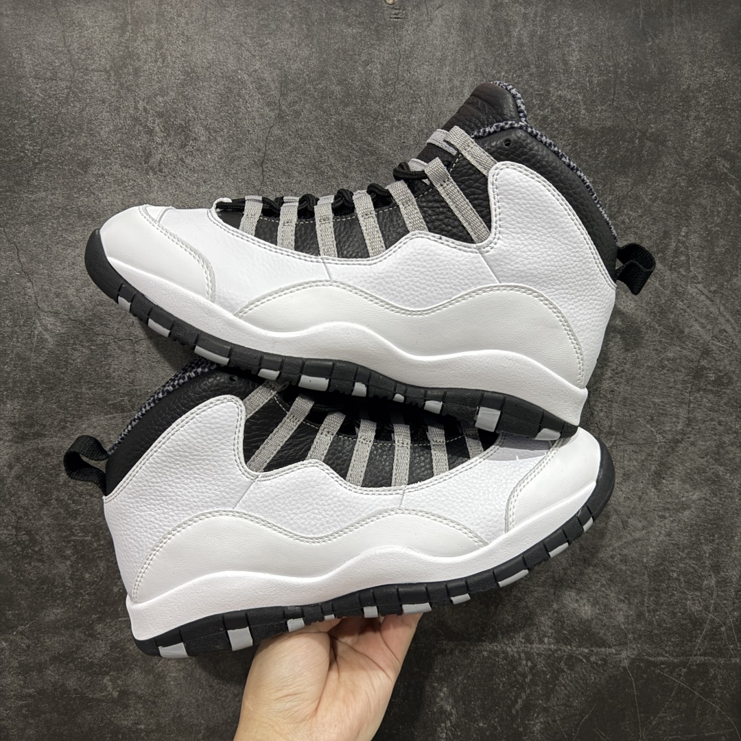  
【纯原】Air Jordan 10 OG“Steel”2025复刻 aj10黑白黑色 HJ6779-