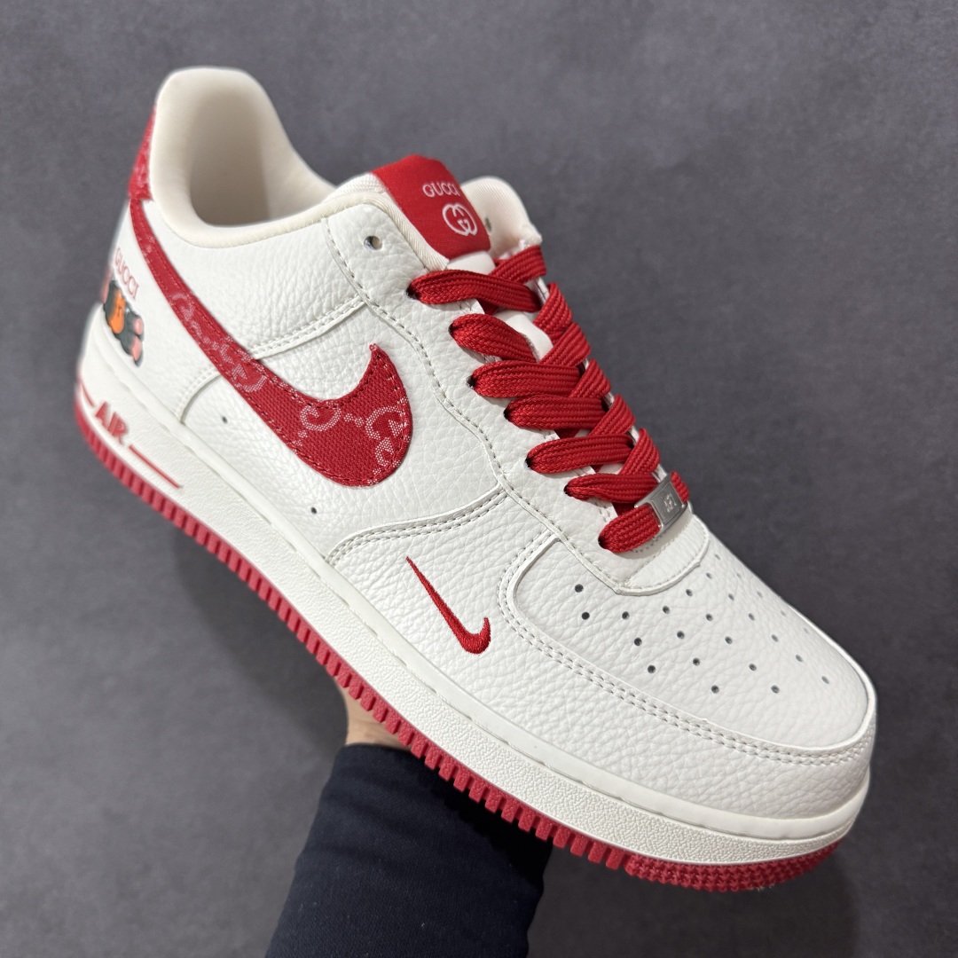  
【纯原】Nike Air Force 1'07 Low 古驰联名 白红 空军一号低帮休闲板鞋
#原