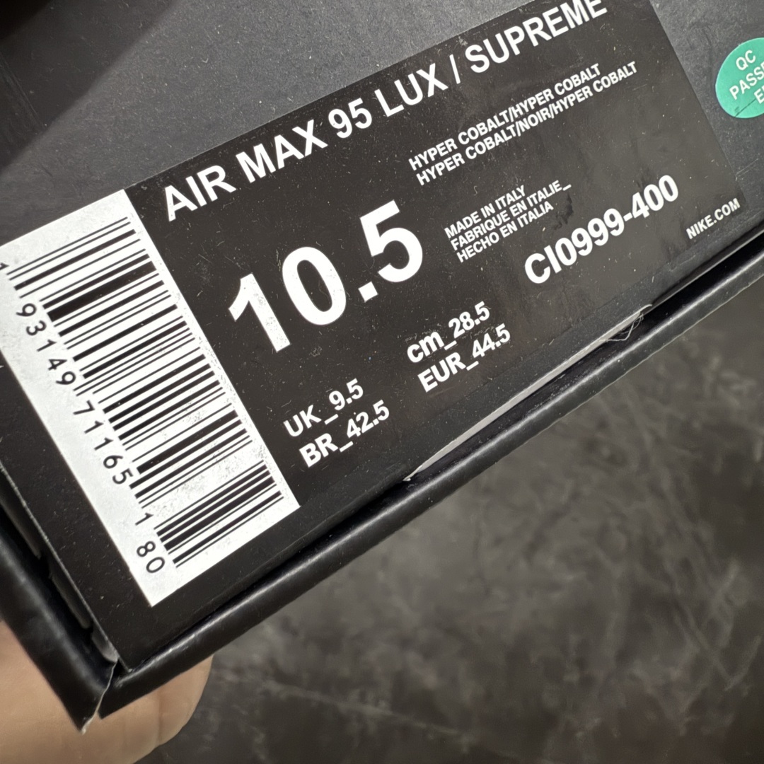 图片[9]-【EM纯原】Supreme x Nike Air Max 95 Lux 联名款 复古减震气垫跑鞋 CI0999-400  大厂出品 原楦原纸板 客供原厂材料开发 极致一眼正品既视感 细节如图所示  尺码：40 40.5 41 42 42.5 43 44 44.5 45 46 47.5-选品中心