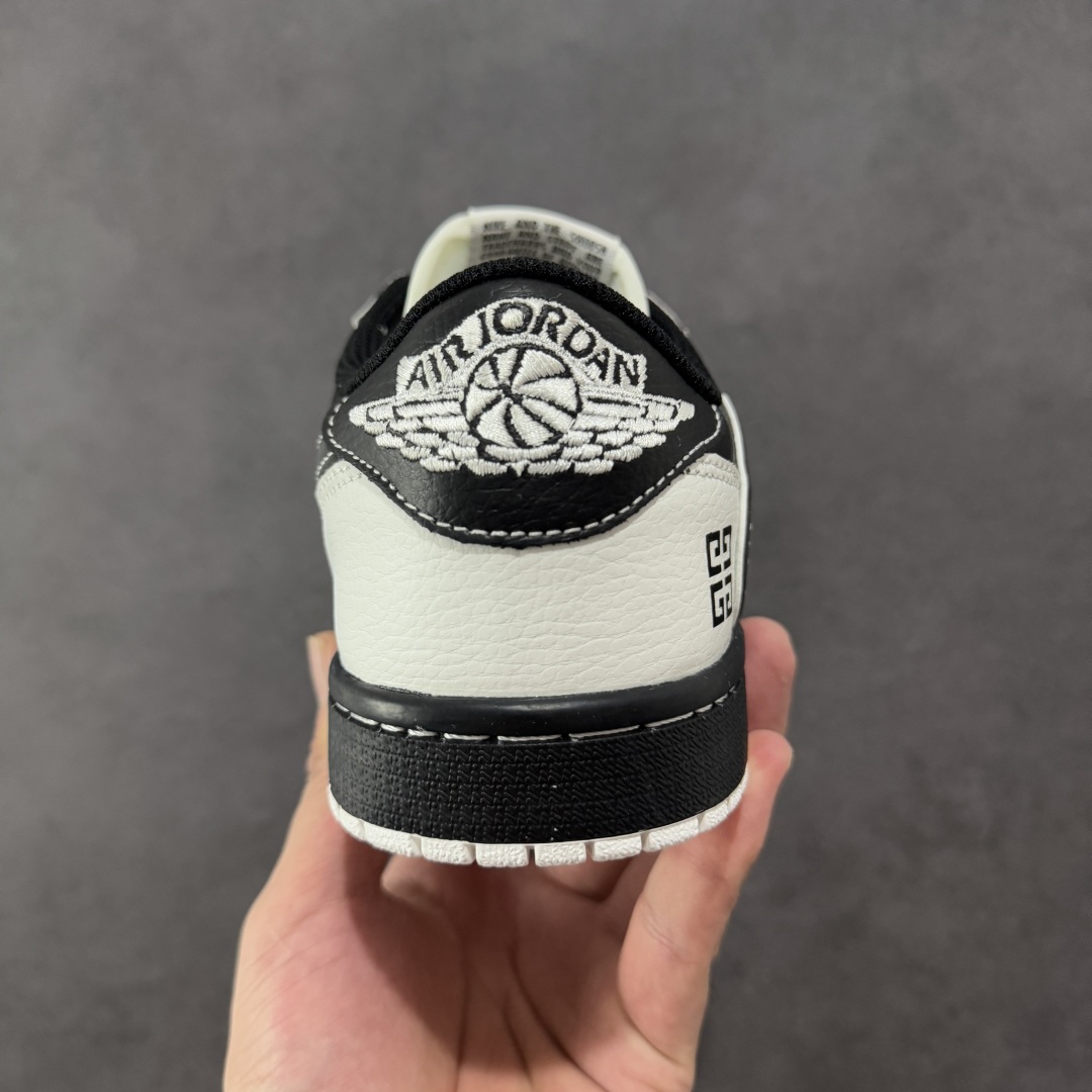 定制版 Travis Scott x Fragment Design x Air Jordan 1 Low OG SP AJ1 乔1 纪梵希联名 泼墨米黑 低帮文化休闲板鞋 DZ5899-005