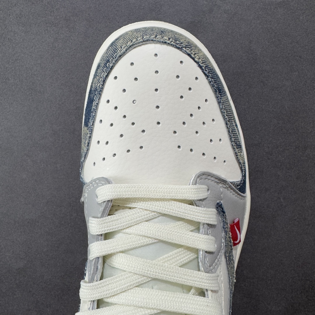 定制版 Travis Scott x Fragment Design x Air Jordan 1 Low OG SP AJ1 乔1 LV联名 扎染牛仔 低帮文化休闲板鞋 LD2028-048