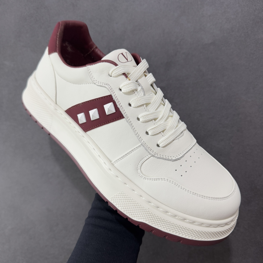 广东纯原版本 Valentino 华伦天奴 Rockstud untitled 厚底休闲铆钉小白鞋