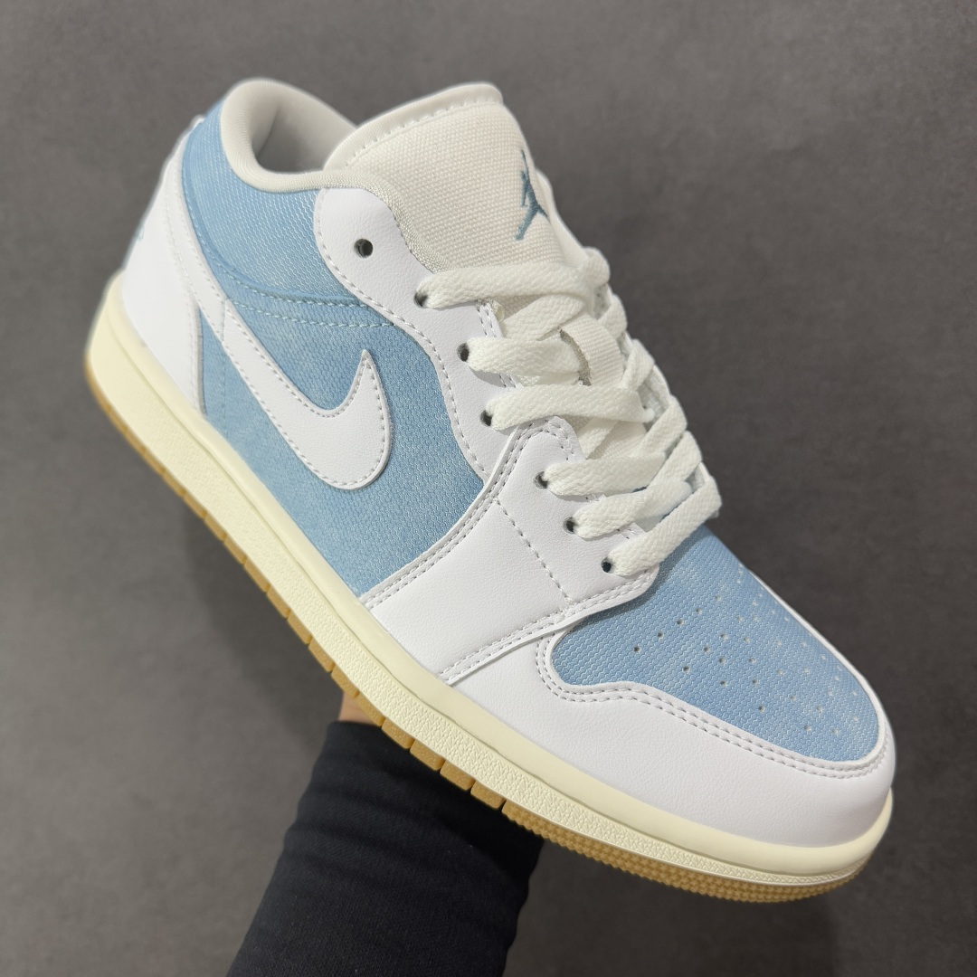K版 Air Jordan AJ1 Low 低帮 白蓝牛仔 HQ2004-400