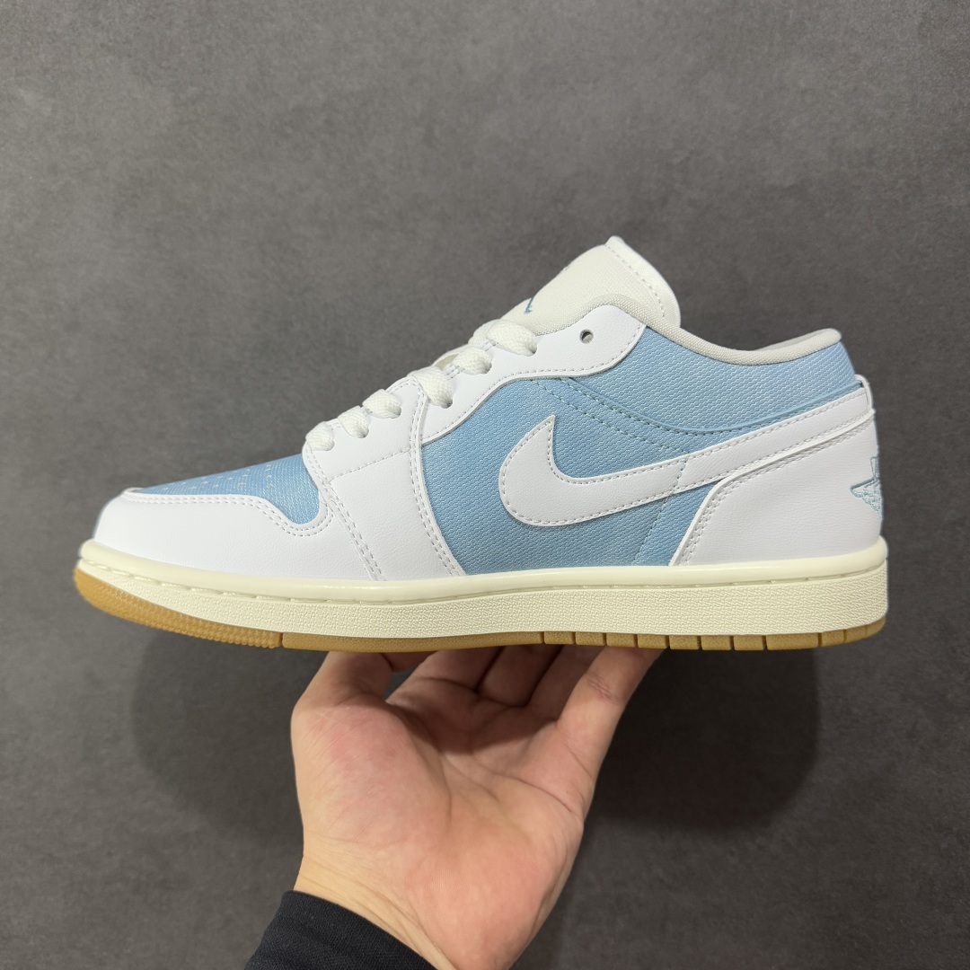 K版 Air Jordan AJ1 Low 低帮 白蓝牛仔 HQ2004-400