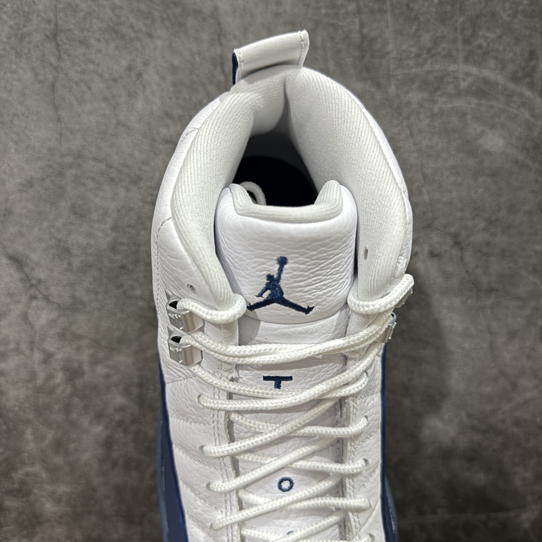  
【纯原】Air Jordan AJ12 Retro 潮流 中帮 复古篮球鞋 白蓝 法国蓝 CT801