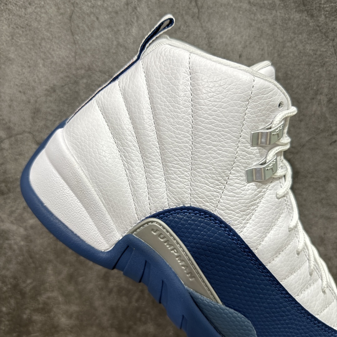  
【纯原】Air Jordan AJ12 Retro 潮流 中帮 复古篮球鞋 白蓝 法国蓝 CT801