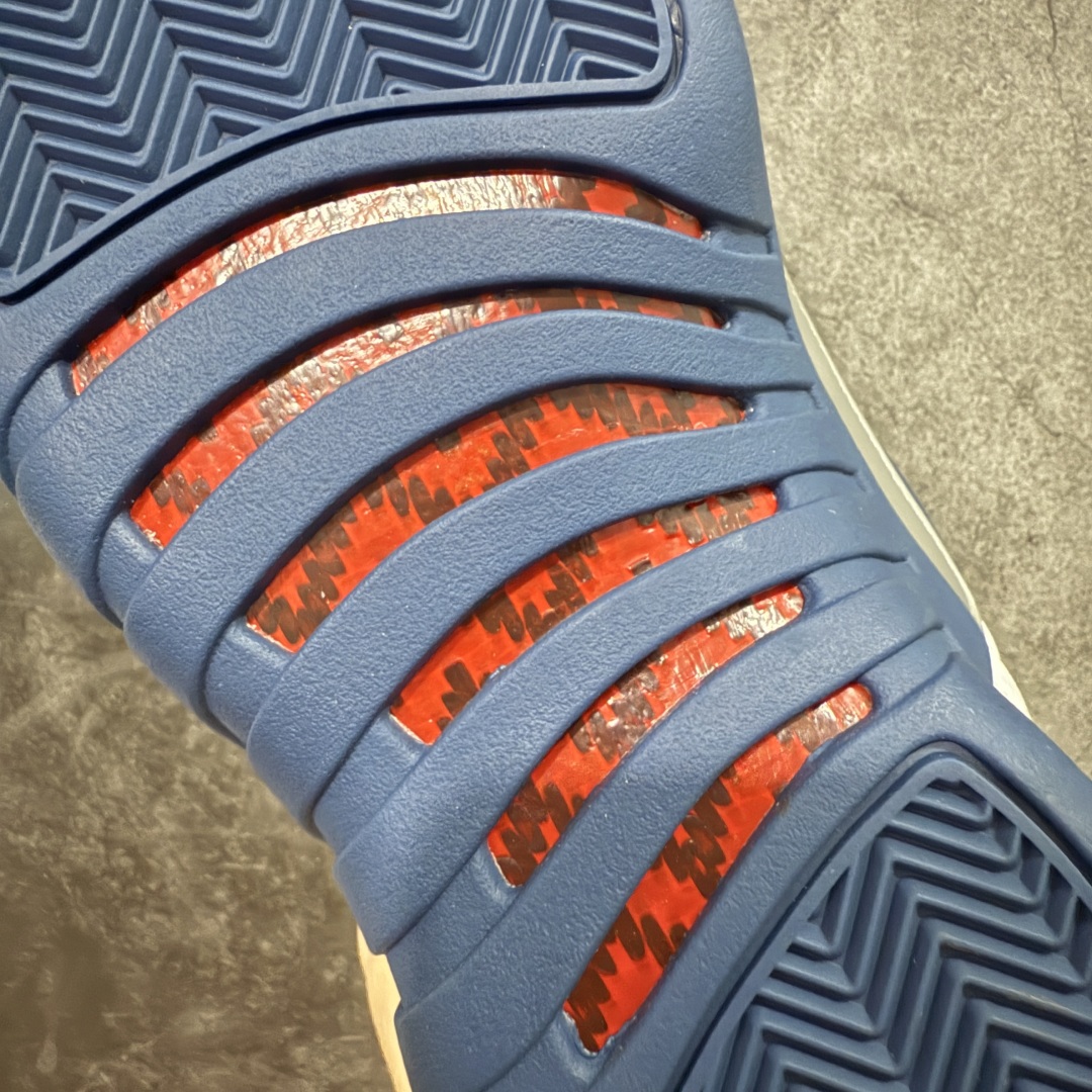  
【纯原】Air Jordan AJ12 Retro 潮流 中帮 复古篮球鞋 白蓝 法国蓝 CT801