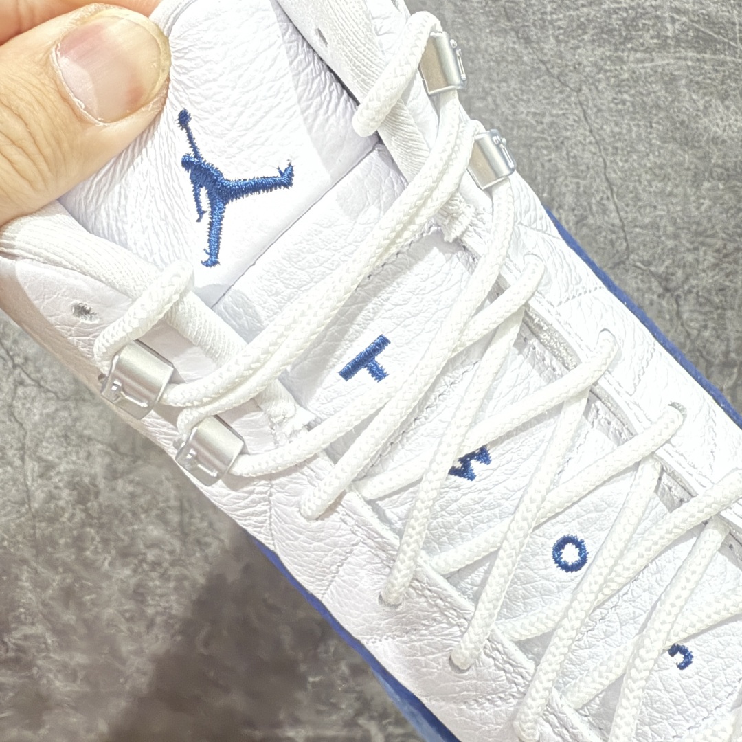  
【纯原】Air Jordan AJ12 Retro 潮流 中帮 复古篮球鞋 白蓝 法国蓝 CT801