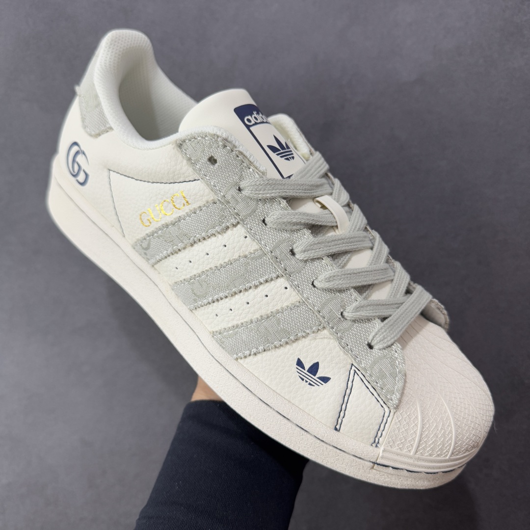 定制版 AD Originals Superstar x GUCCI 白灰 JY8921