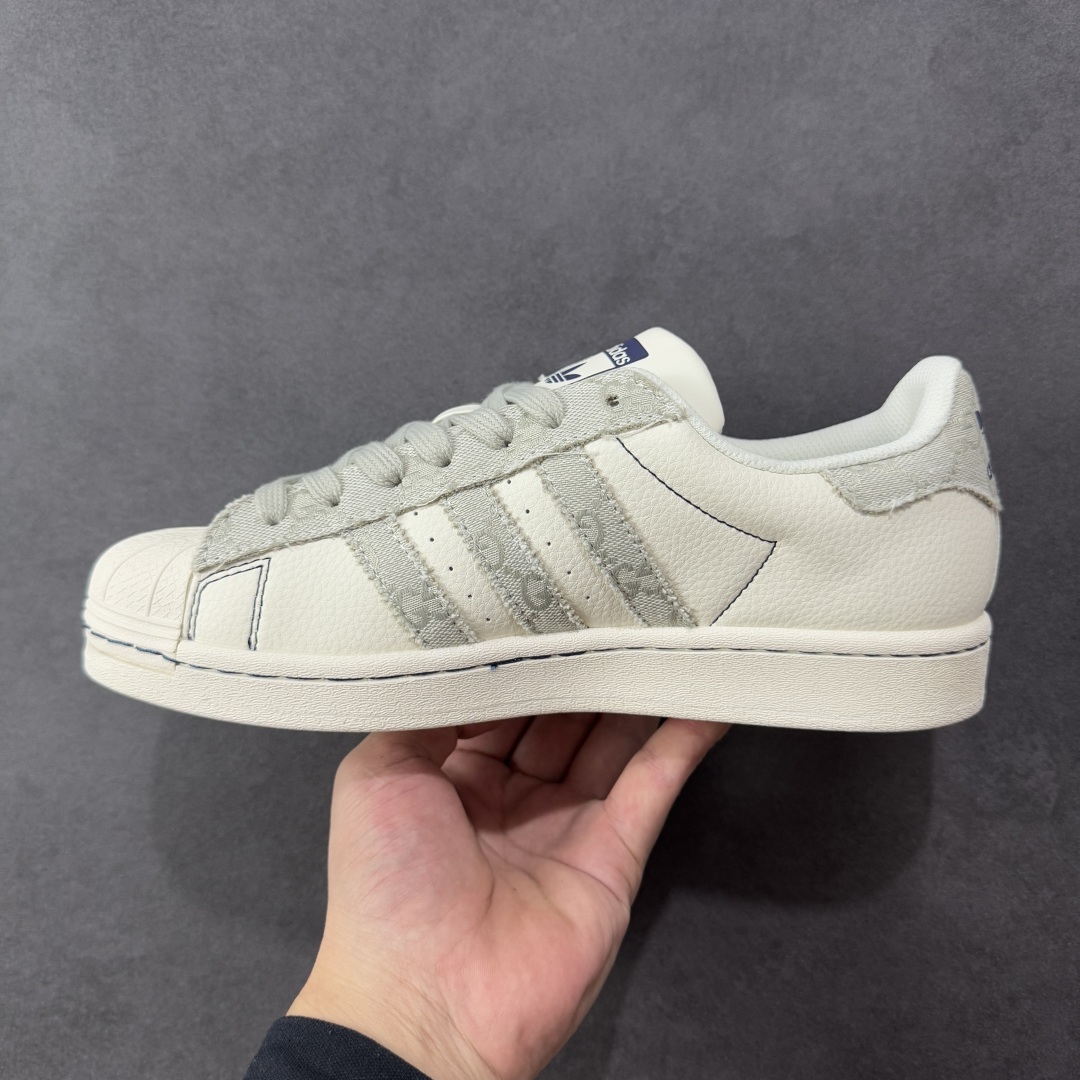 定制版 AD Originals Superstar x GUCCI 白灰 JY8921