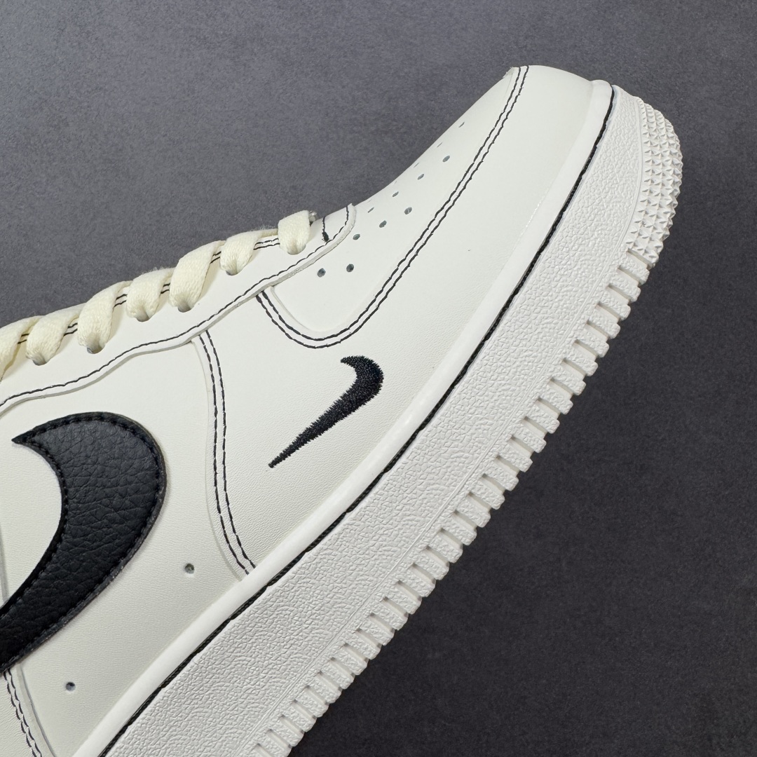 定制版 Nike Air Force 1'07 Low 做旧黑勾 空军一号低帮休闲板鞋 ZH0316-093