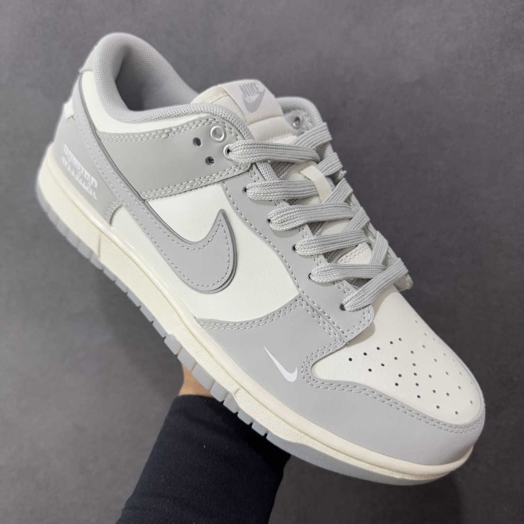 280 YC纯原版 Nike Dunk Low 咏叹凋 白灰 当迪奥灰与奢感米白在鞋面交织 GW0414-023