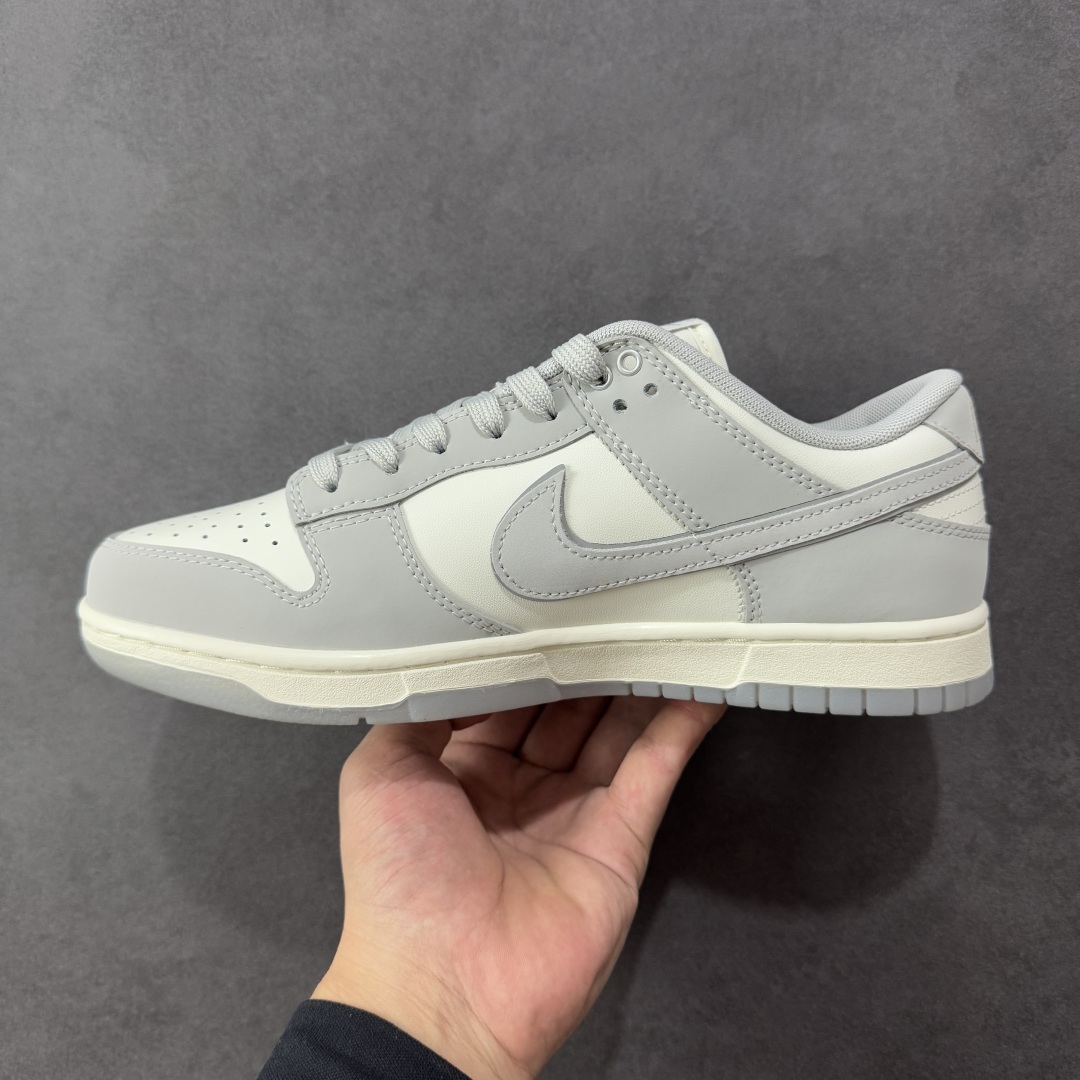 280 YC纯原版 Nike Dunk Low 咏叹凋 白灰 当迪奥灰与奢感米白在鞋面交织 GW0414-023